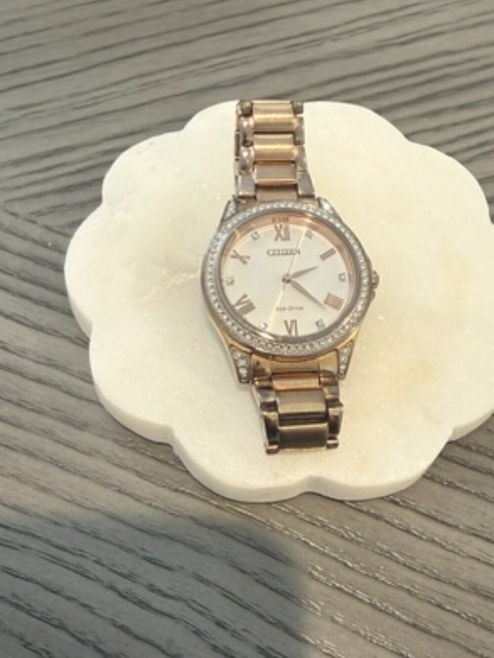 Citizen Women’s Rose Gold-Tone Crystal Accent Watch – Extra Links Included